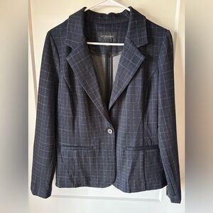 NWT Liverpool Women's NAVY Windowpane Blazer